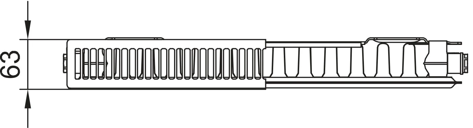 Flachheizkörper therm-x2 Plan-K Typ 11, HxLxT: 505x805x63 mm, Farbe: Weiß RAL 9016 seidenglanz, 10 bar, Abdeckung: mit, Wärmeleistung 75/65-20: 603 Watt, Bohrkonsole Flachheizkörper therm-x2 Plan-K Typ 11, HxLxT: 505x805x63 mm, Farbe: Weiß RAL 9016 seidenglanz, 10 bar, Abdeckung: mit, Wärmeleistung 75/65-20: 603 Watt, Bohrkonsole