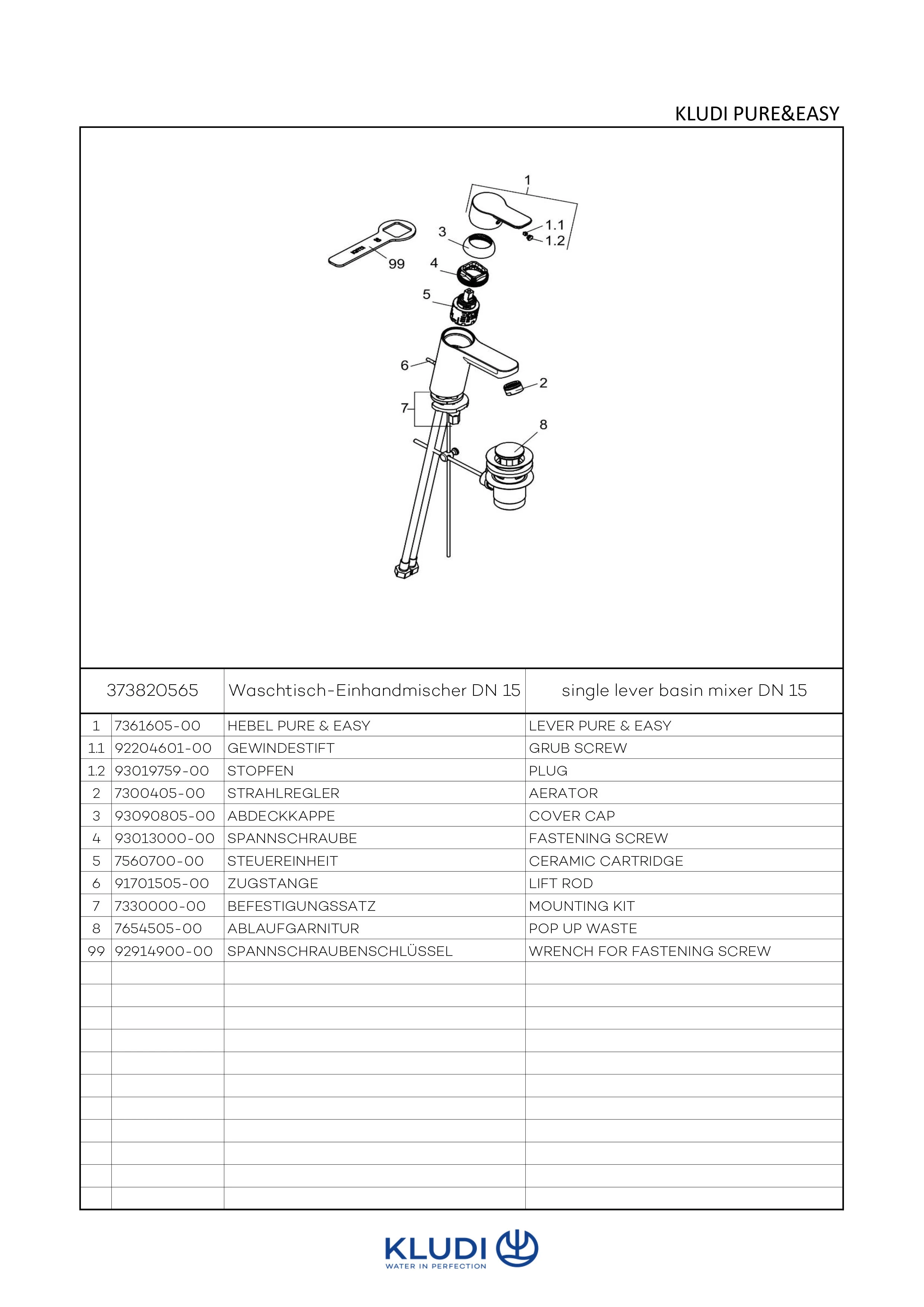 PURE & EASY WaschtischEHM 70 mit Metallablaufg. chrom PURE & EASY WaschtischEHM 70 mit Metallablaufg. chrom