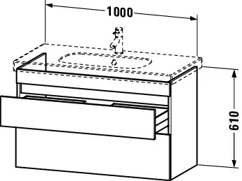 Duravit Waschtischunterschrank wandhängend „DuraStyle“ 100 × 61 × 45,3 cm Duravit Waschtischunterschrank wandhängend „DuraStyle“ 100 × 61 × 45,3 cm