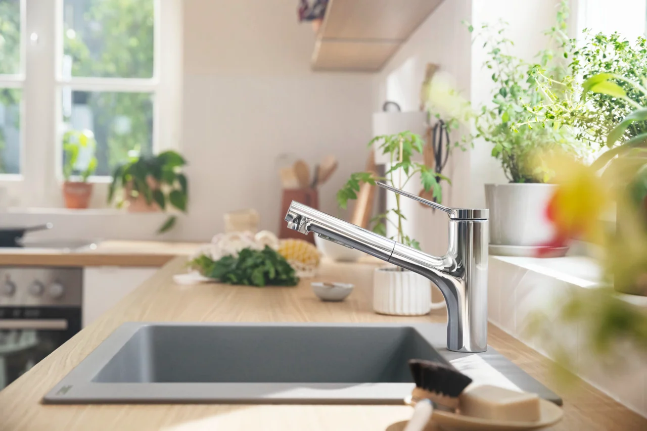Hansgrohe Zesis M33 Einhebel-Küchenmischer 150 mit Ausziehbrause 2jet sBox lite Chrom