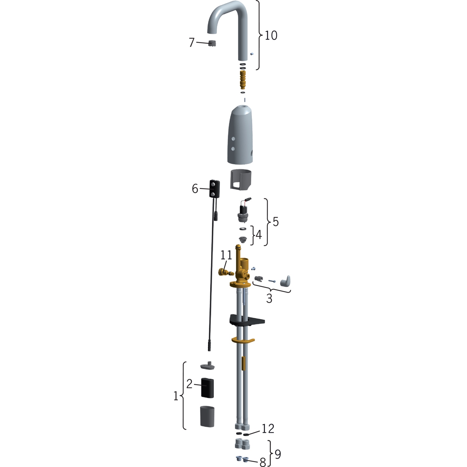 Hansa Waschtischarmatur, elektronisch „Electra“ Ausladung 120 mm in Chrom Hansa Waschtischarmatur, elektronisch „Electra“ Ausladung 120 mm in Chrom