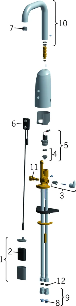 HansaELECTRA Waschtischbatterie HansaELECTRA 6444 6 V Bluetooth Ausladung 120 mm DN15 Chrom HansaELECTRA Waschtischbatterie HansaELECTRA 6444 6 V Bluetooth Ausladung 120 mm DN15 Chrom