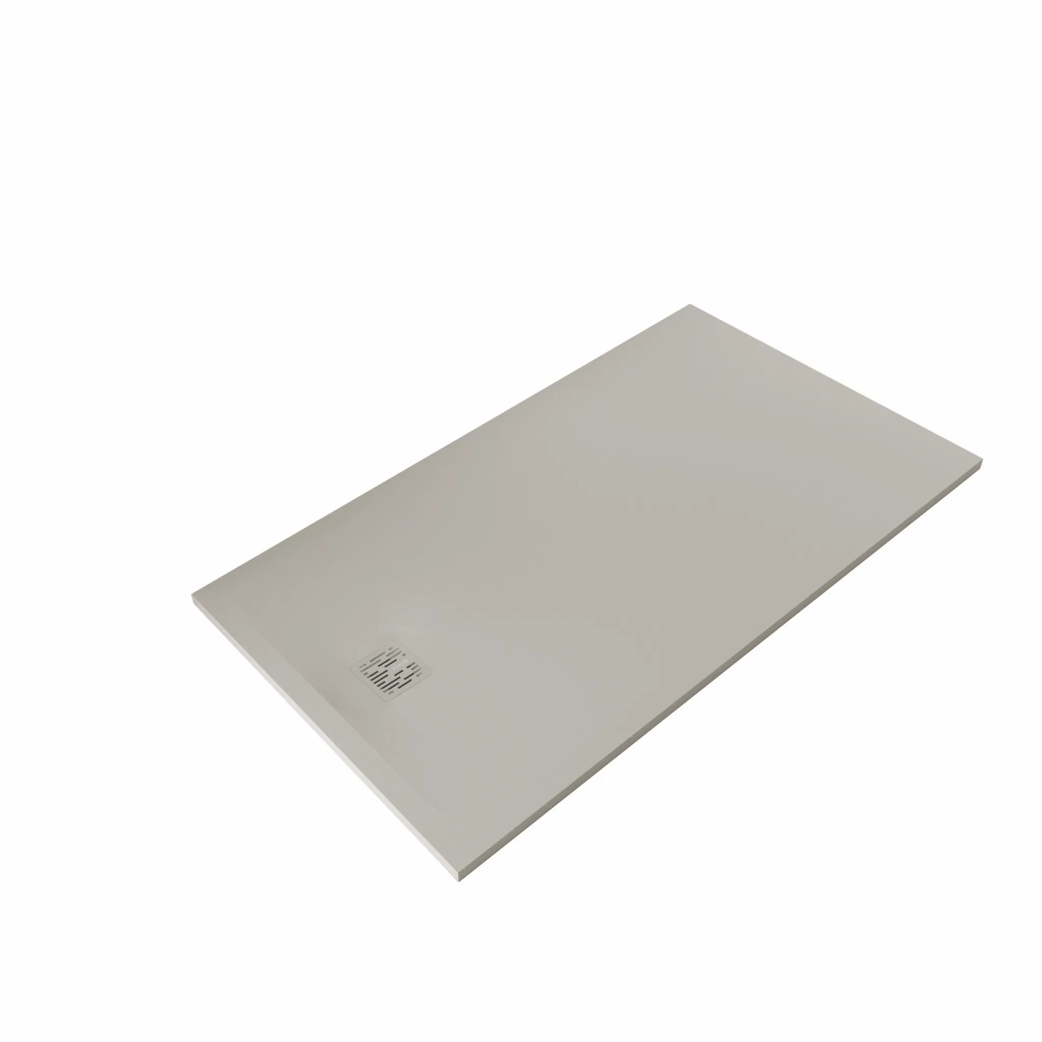 Kludi-TERRA Duschwanne 90 x 160 cm, H3, Matt Light Dove – hochwertige Abflussabdeckung inklusive