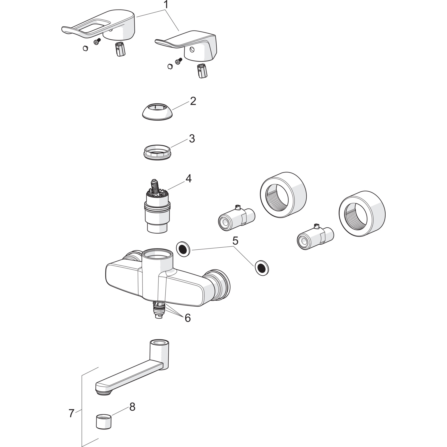 Einhand-Waschtischarmatur Bedienungshebel lang „Clinica“ Ausladung 227 mm in Chrom Einhand-Waschtischarmatur Bedienungshebel lang „Clinica“ Ausladung 227 mm in Chrom