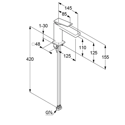 Kludi DECUS Waschtisch-EHM 110 chrom Kludi DECUS Waschtisch-EHM 110 chrom