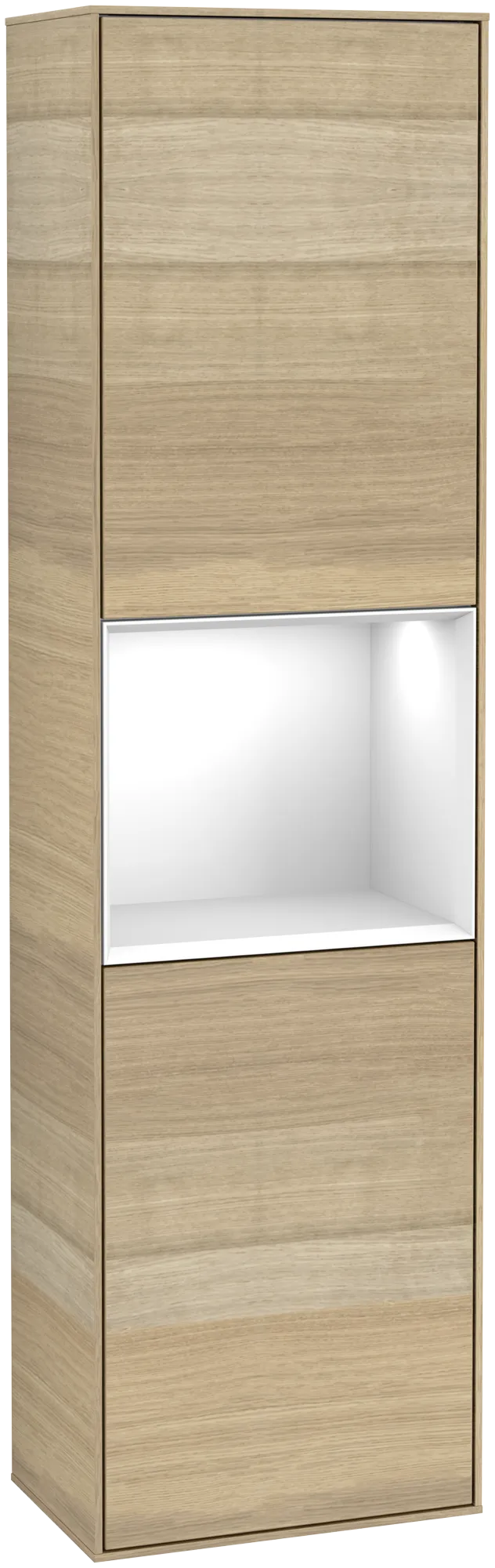 Villeroy & Boch Hochschrank Finion F460GF 70 mm Eckig Oak Veneer mit Beleuchtung, 418 x 1516 x 270 mm Villeroy & Boch Hochschrank Finion F460GF 70 mm Eckig Oak Veneer mit Beleuchtung, 418 x 1516 x 270 mm