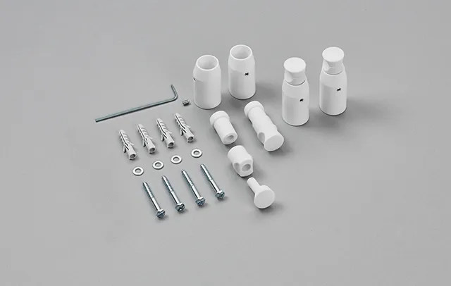 Zehnder Montageset für Elektroheizkörper „Forma Asym“ in Verkehrsweiß (RAL 9016, glänzend) Zehnder Montageset für Elektroheizkörper „Forma Asym“ in Verkehrsweiß (RAL 9016, glänzend)