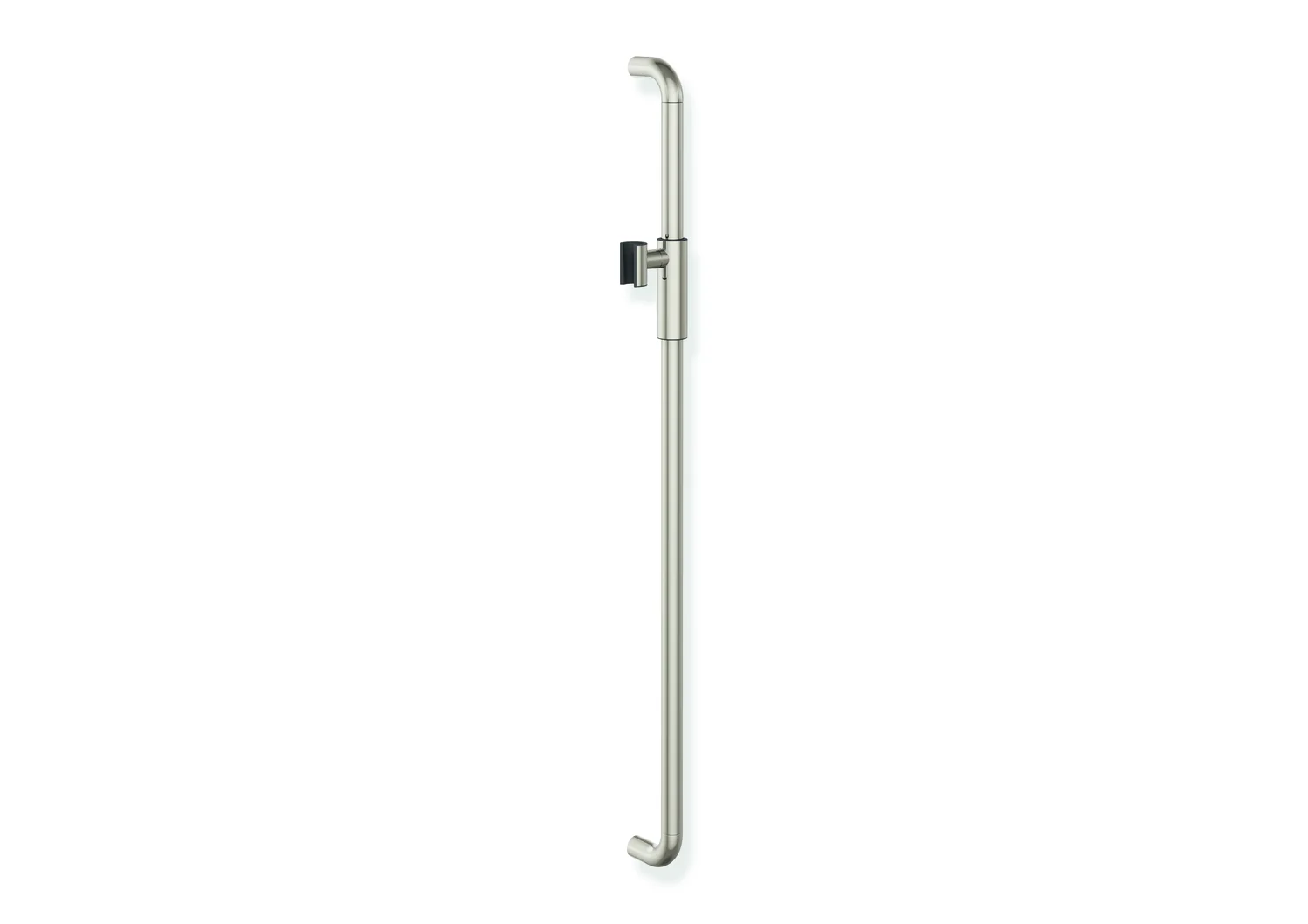 HEWI Brausehalterstange Serie 480, PVD beschichtet, Achsmaß 900 mm, Durchmesser 25 mm, Farbe Nickel glänzend