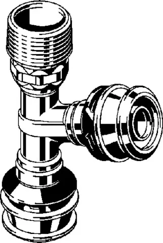 Viega „Raxofix“ T-Stück mit 2 Muffen und Außengewinde 3/4″ × 20 mm × 20 mm Viega „Raxofix“ T-Stück mit 2 Muffen und Außengewinde 3/4″ × 20 mm × 20 mm