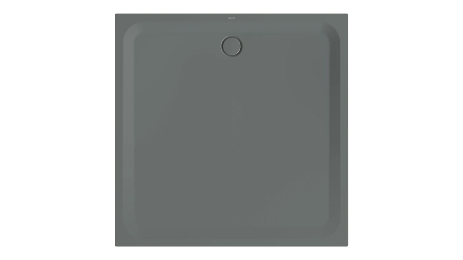 Bette quadrat Duschwanne „BetteUltra“ 1500 × 1500 mm ohne Oberflächenbeschichtung, ohne Oberflächenveredelung, ohne Wannenträger, in Smoke