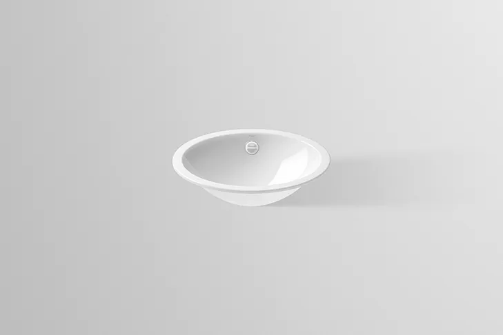 Waschbecken „O-Serie“ 325 × 106 mm in Alpinweiß, mit ProShield Waschbecken „O-Serie“ 325 × 106 mm in Alpinweiß, mit ProShield