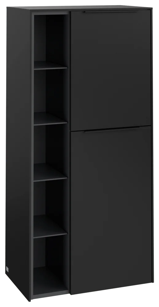 Villeroy & Boch Subway 3.0 Mittelschrank C59901, 574 x 1200 x 362 mm, Anschlag links, Volcano Black