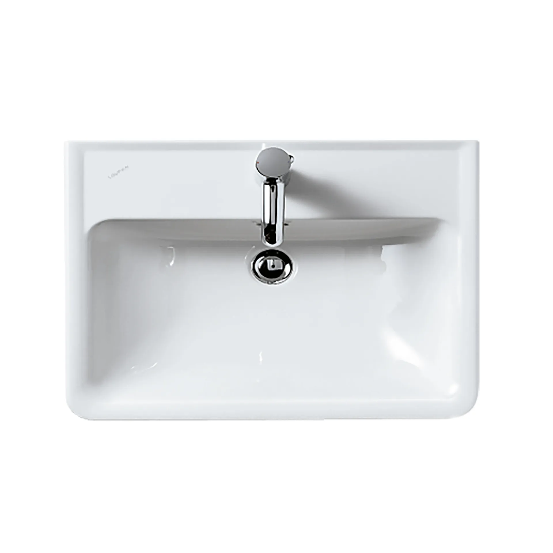 Waschtisch PRO A 480x600x180 1 Hahnloch mit Überlauf weiß