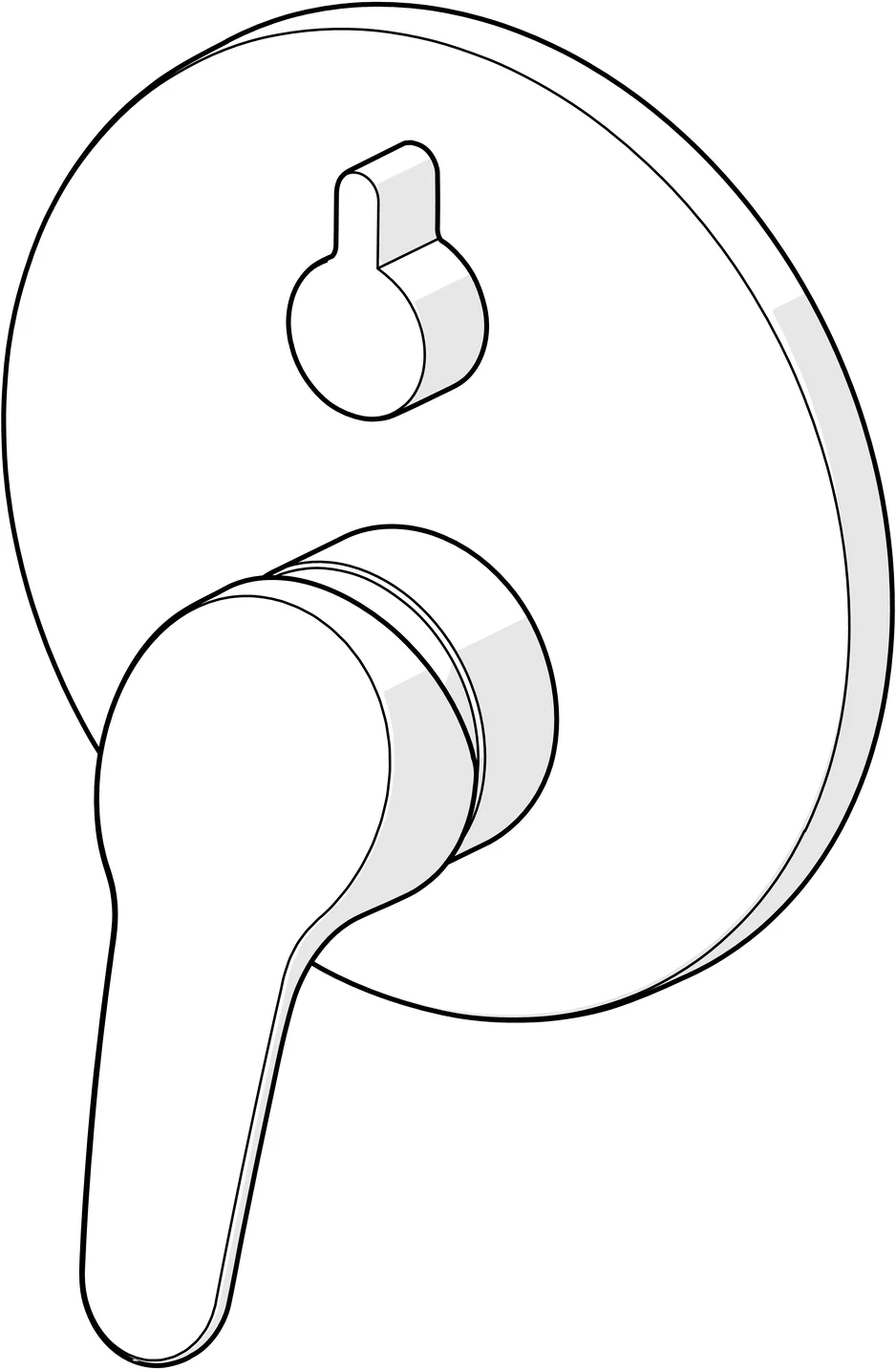 HansaMIX Wannen- und Brausearmatur Hansamix neu Einhebelmischer Fertigmontageset für Wanne/Brause 8184 Rosette rund mit Sicherungseinrichtung Chrom