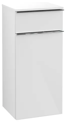 Villeroy & Boch Seitenschrank „Venticello“ Anschlag (Scharnier) rechts, 1 Tür und 1 Auszug 40,4 × 86,6 × 37,2 × 37,2 cm Glossy White, Anschlag rechts, 1 Tür