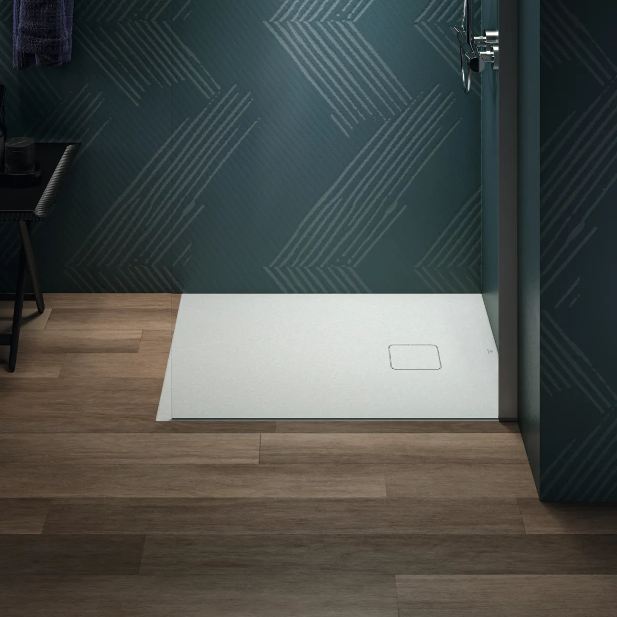 Ideal Standard Rechteck-Brausewanne Ultra Flat Evo, Seidenweiß, 900x700x35 mm, bodengleicher Einbau möglich