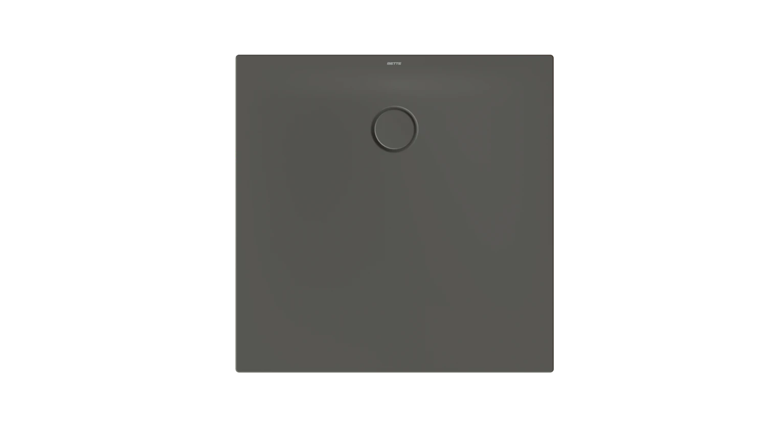 Bette quadrat Duschwanne „BetteFloor Side“ 900 × 900 mm ohne Oberflächenbeschichtung, mit BetteGlasur Plus, ohne Wannenträger, in Anthracite