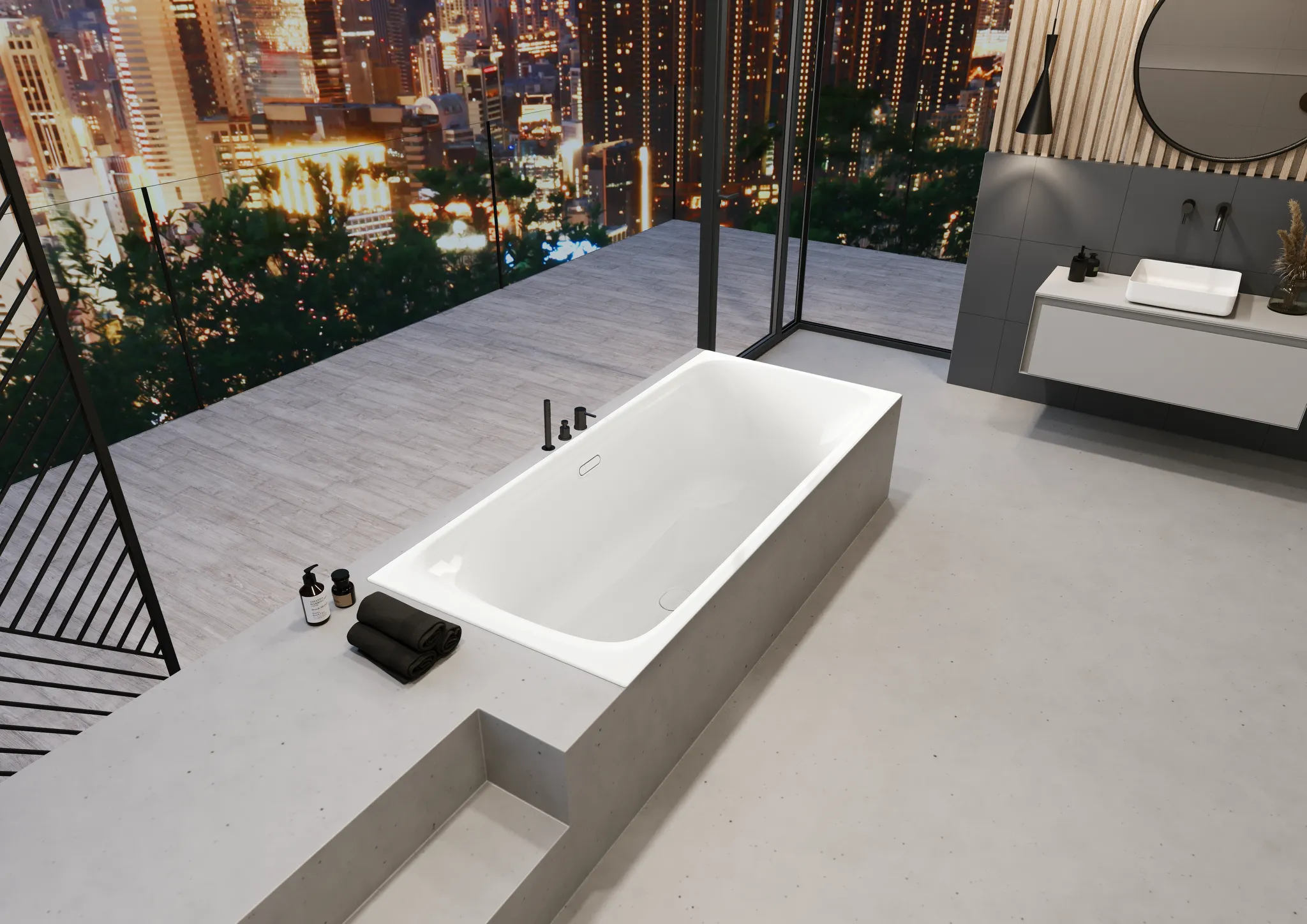 Kaldewei NUIO DUO Badewanne, alpinweiß, 1700x800 mm, mit Schallschutz, flacher Rand, großvolumiger Innenraum Kaldewei NUIO DUO Badewanne, alpinweiß, 1700x800 mm, mit Schallschutz, flacher Rand, großvolumiger Innenraum