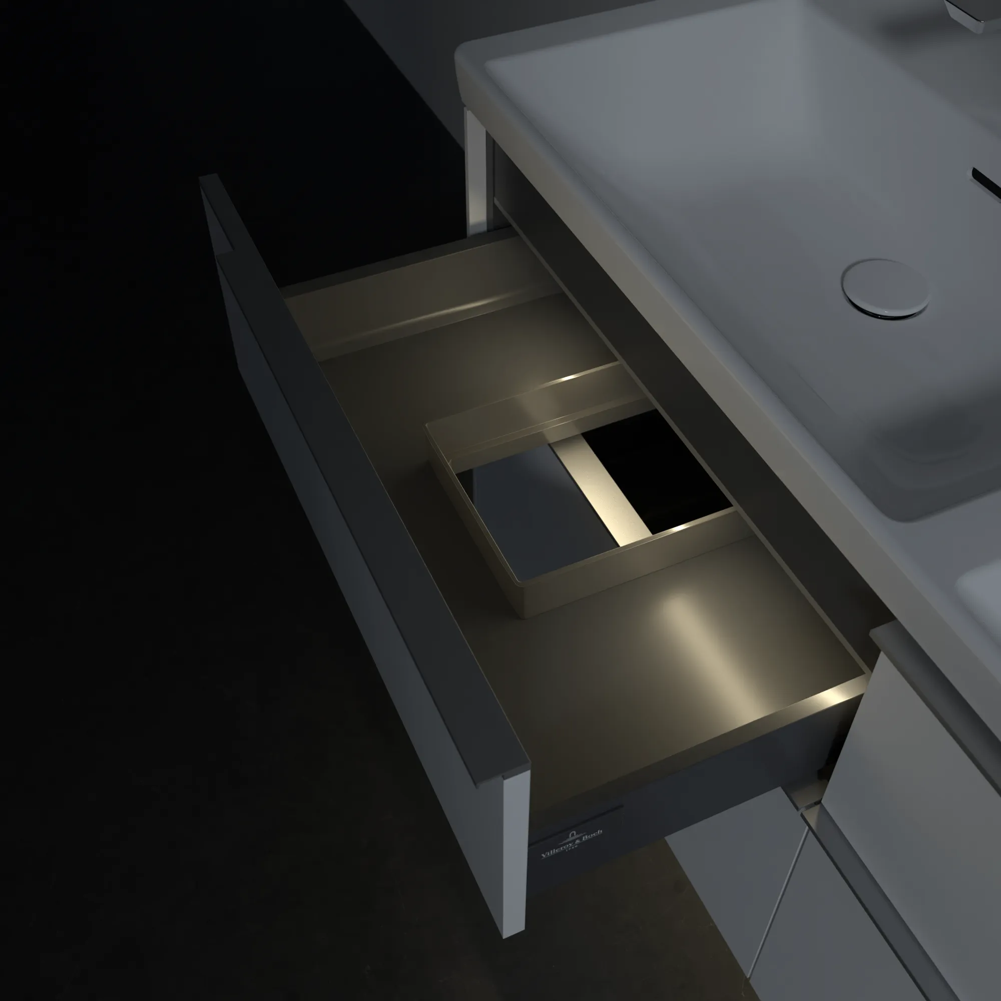 Villeroy & Boch Subway 3.0 Waschbeckenunterschrank C568L0, 1272 x 576 x 478 mm, Brilliant White