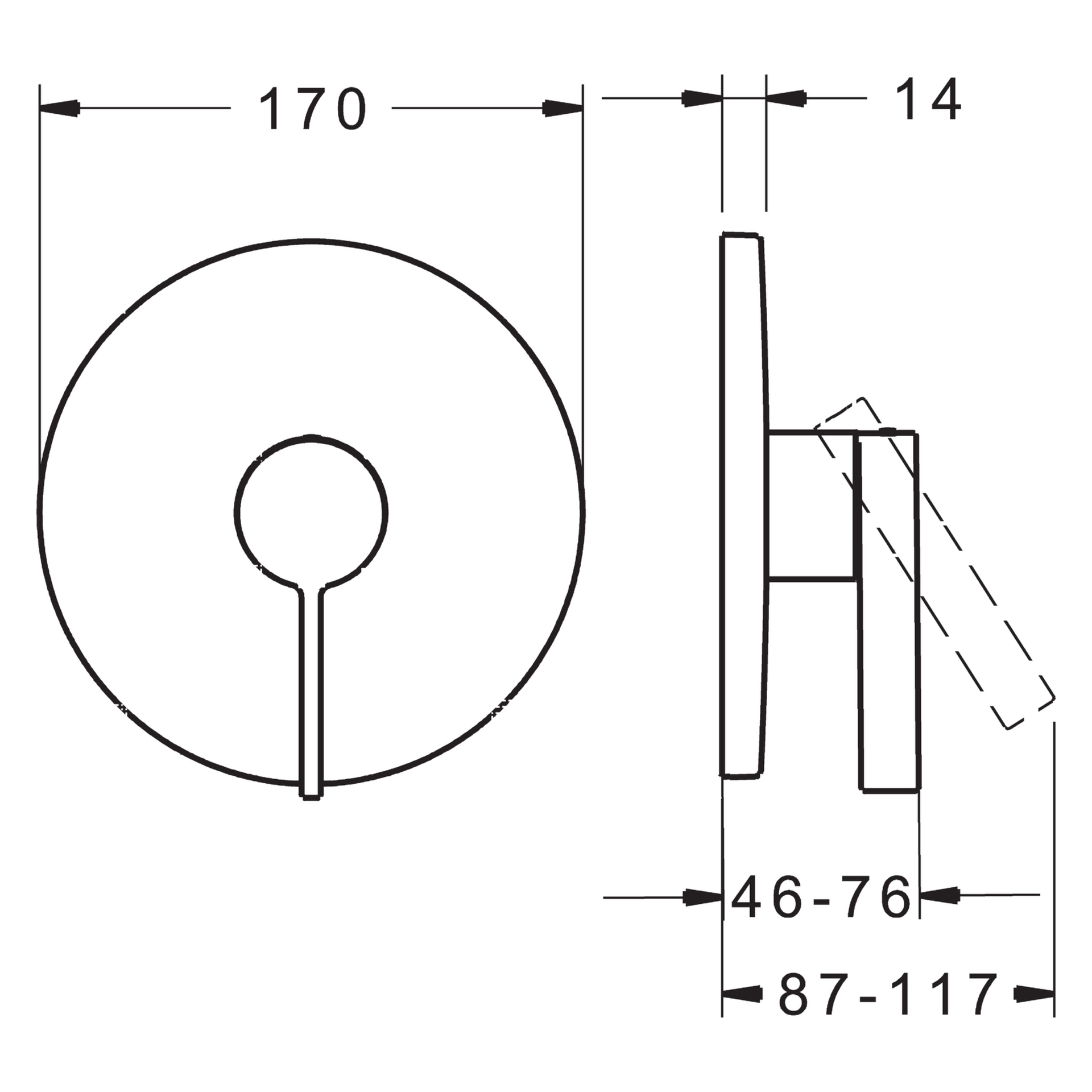 Einhebelmischer Fertigmontageset für Brausebatterie LOFT 8773 Rosette rund Chrom Einhebelmischer Fertigmontageset für Brausebatterie LOFT 8773 Rosette rund Chrom