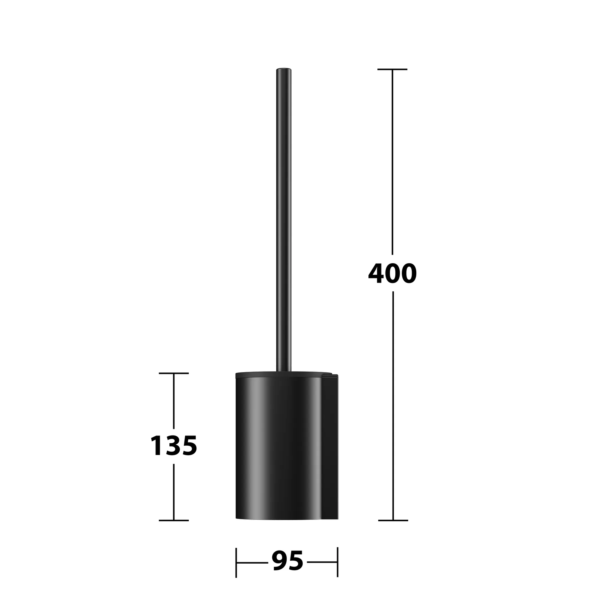 Plan 14972370200 Toilettenbürstengarnitur m.Kunststoff-Eins. schwarzgrau schwarz