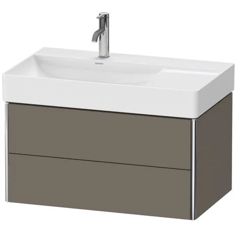Duravit Waschtischunterschrank wandhängend „XSquare“ 78,4 × 39,7 × 46 cm Flannel Grey Seidenmatt