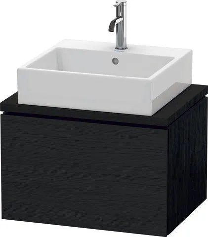 Duravit Waschtischunterschrank wandhängend „L-Cube“ 62 × 40 × 47,7 cm Eiche Schwarz