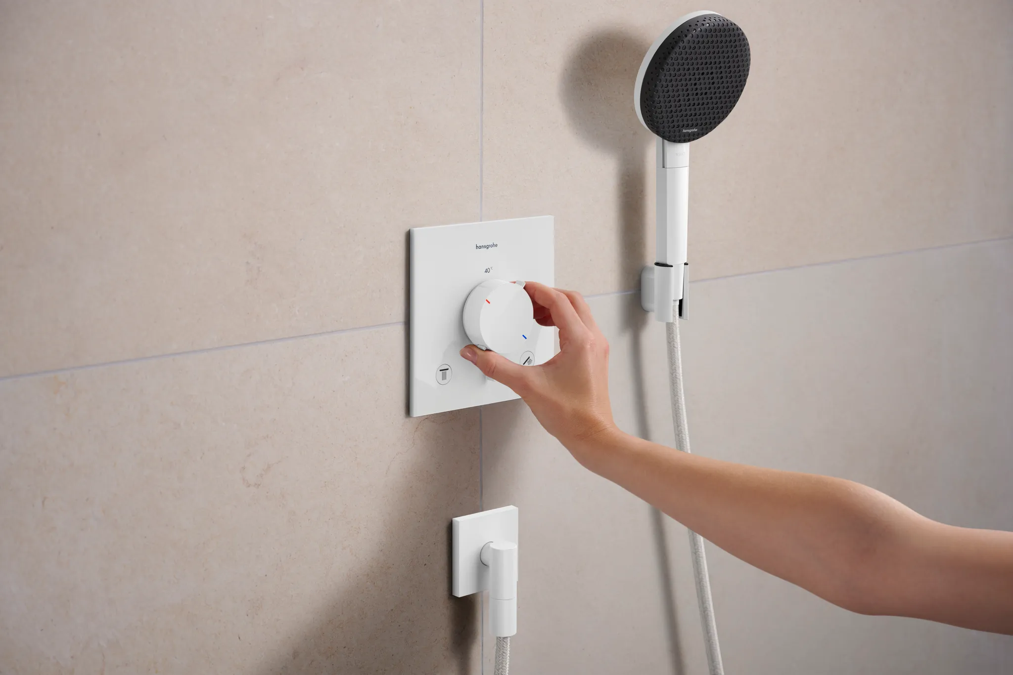 Handbrause „Raindance Alive Select“ 0 l/min in Mattweiß
