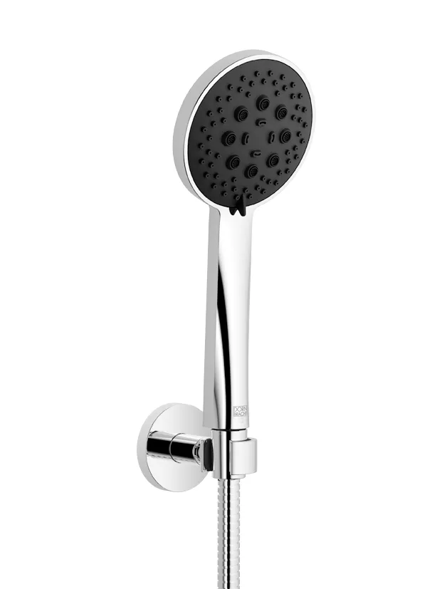 Dornbracht Schlauchbrausegarnitur SERIENSPEZIFISCH Chrom - Brausekopf Ø100 mm, dreifach/fünffach verstellbar, max. Durchfluss 15 l/min bei 3 Bar, Metallschlauch 1250 mm mit Verdrehschutz Dornbracht Schlauchbrausegarnitur SERIENSPEZIFISCH Chrom - Brausekopf Ø100 mm, dreifach/fünffach verstellbar, max. Durchfluss 15 l/min bei 3 Bar, Metallschlauch 1250 mm mit Verdrehschutz