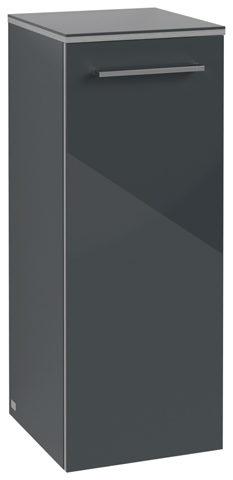 Villeroy & Boch Seitenschrank „Avento“ 35 × 89 × 37,3 × 37,3 cm in Crystal Grey, Anschlag links, Soft Closing, 1 Tür