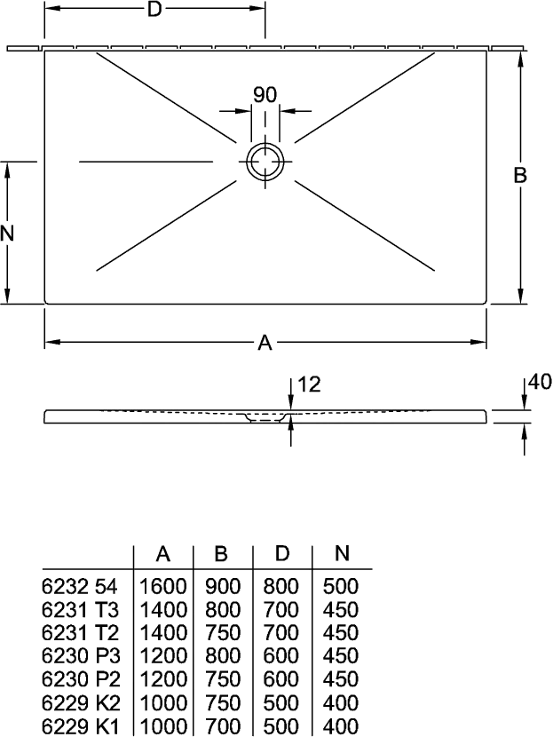 Villeroy & Boch Subway Infinity Duschwanne, rechteckig, 1000x700 mm, Höhe 40 mm, weiß Alpin, mit Rutschhemmung Antirutschklasse B