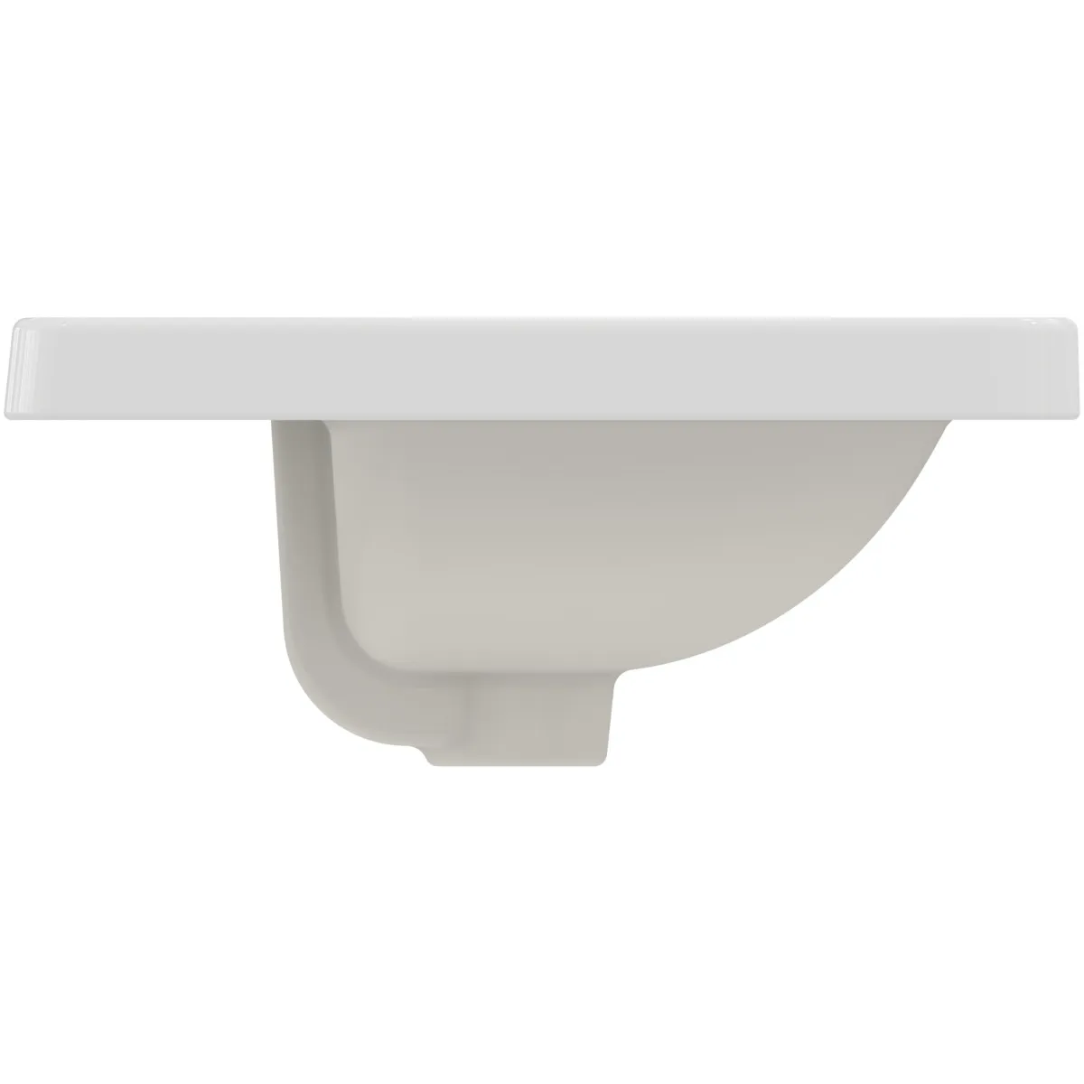 Ideal Standard Einbauwaschtisch Connect, rechteckig, 1 Hahnloch, weiß, 580x420x175 mm