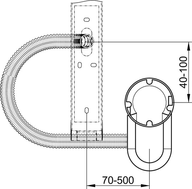 Kosmetikspiegel 17699000003 Rohbau-Set mit Elektronikdose für Hohlwandmontage 800 mm