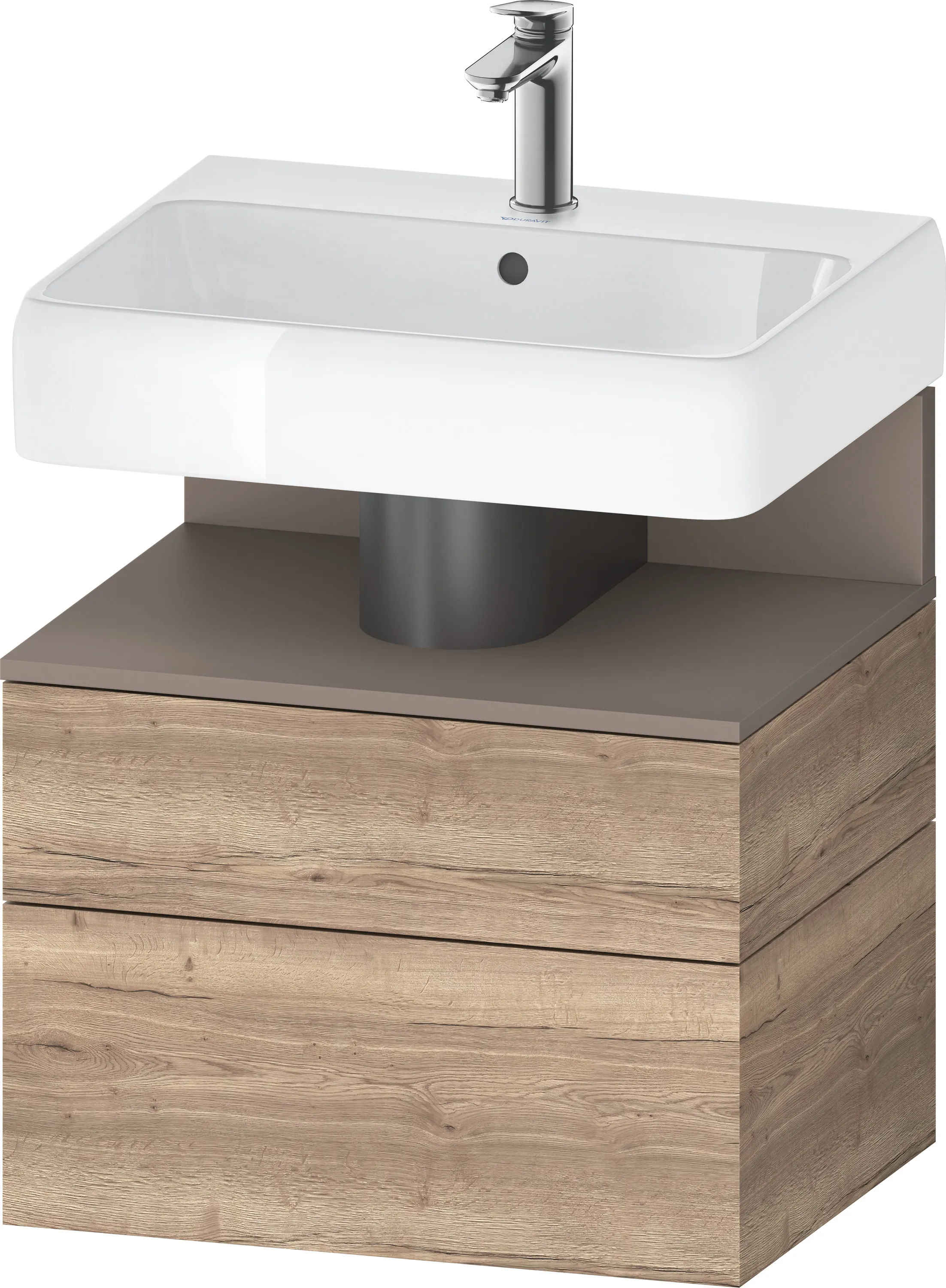 Duravit Waschtischunterschrank wandhängend „Qatego“ 59 × 59 × 47 cm, ohne Beleuchtung