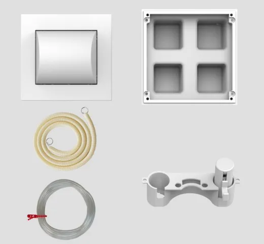 WC-Betätigung 1V pneumatisch weiß WC-Betätigung 1V pneumatisch weiß
