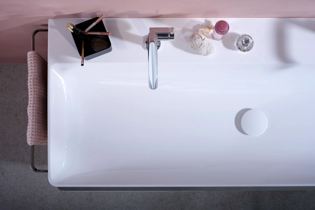 Hansgrohe Xelu Q Waschtisch 1200x480 mm, weiß, wandhängend, mit 2 Hahnlöchern, SmartClean-Glasur Hansgrohe Xelu Q Waschtisch 1200x480 mm, weiß, wandhängend, mit 2 Hahnlöchern, SmartClean-Glasur