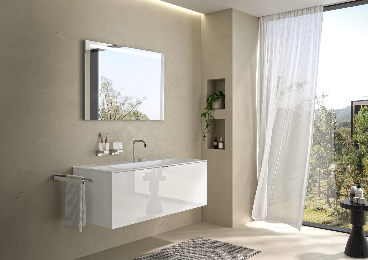 Lichtspiegel MI 100, 600 x 800 mm4000K, Raumschaltung IP 44 Lichtspiegel MI 100, 600 x 800 mm4000K, Raumschaltung IP 44