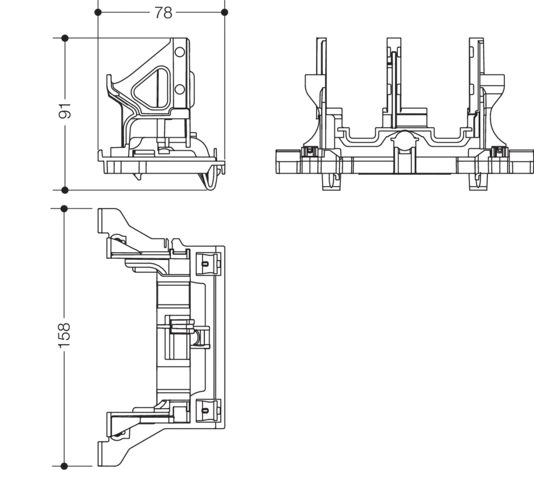 Hebelblock Spülkasten des Systems S 50, für Spülkasten der höhenverstellbaren WC-Module S50.02... Hebelblock Spülkasten des Systems S 50, für Spülkasten der höhenverstellbaren WC-Module S50.02...
