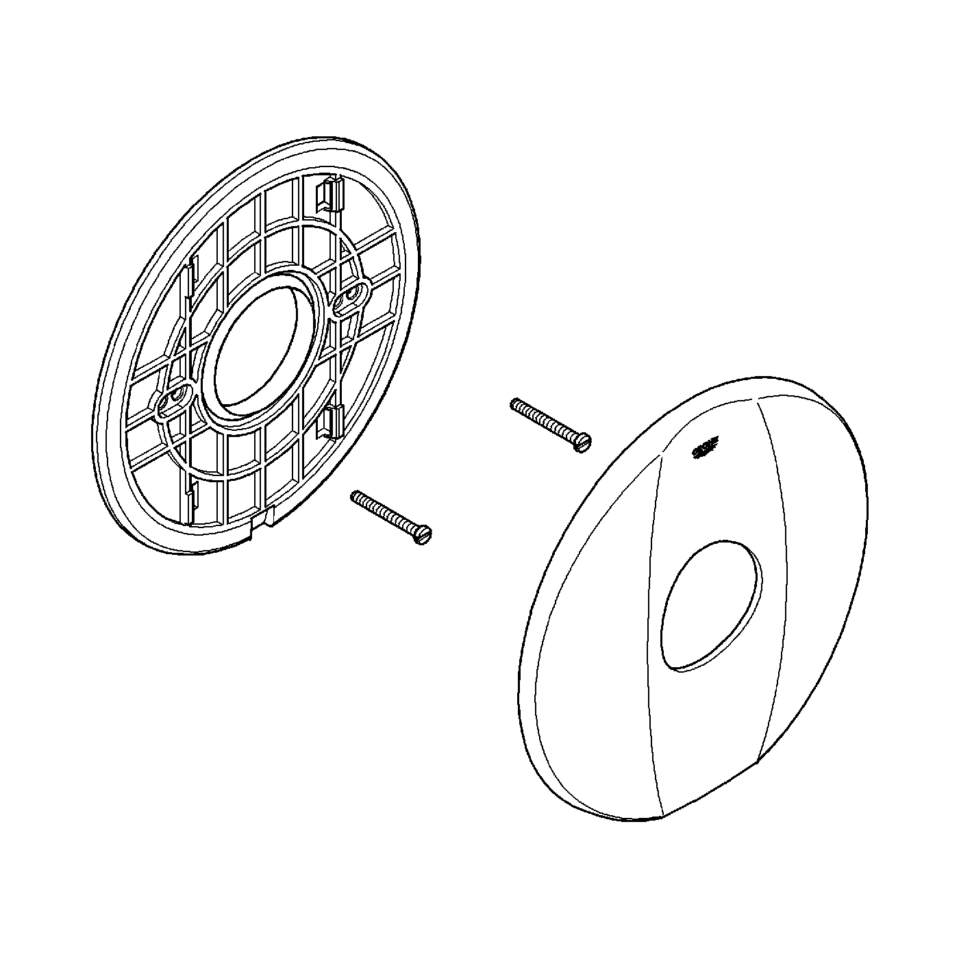 GROHE Rosette 47759 für Grohtherm 3000 Thermostat-Zentralbatterie chrom