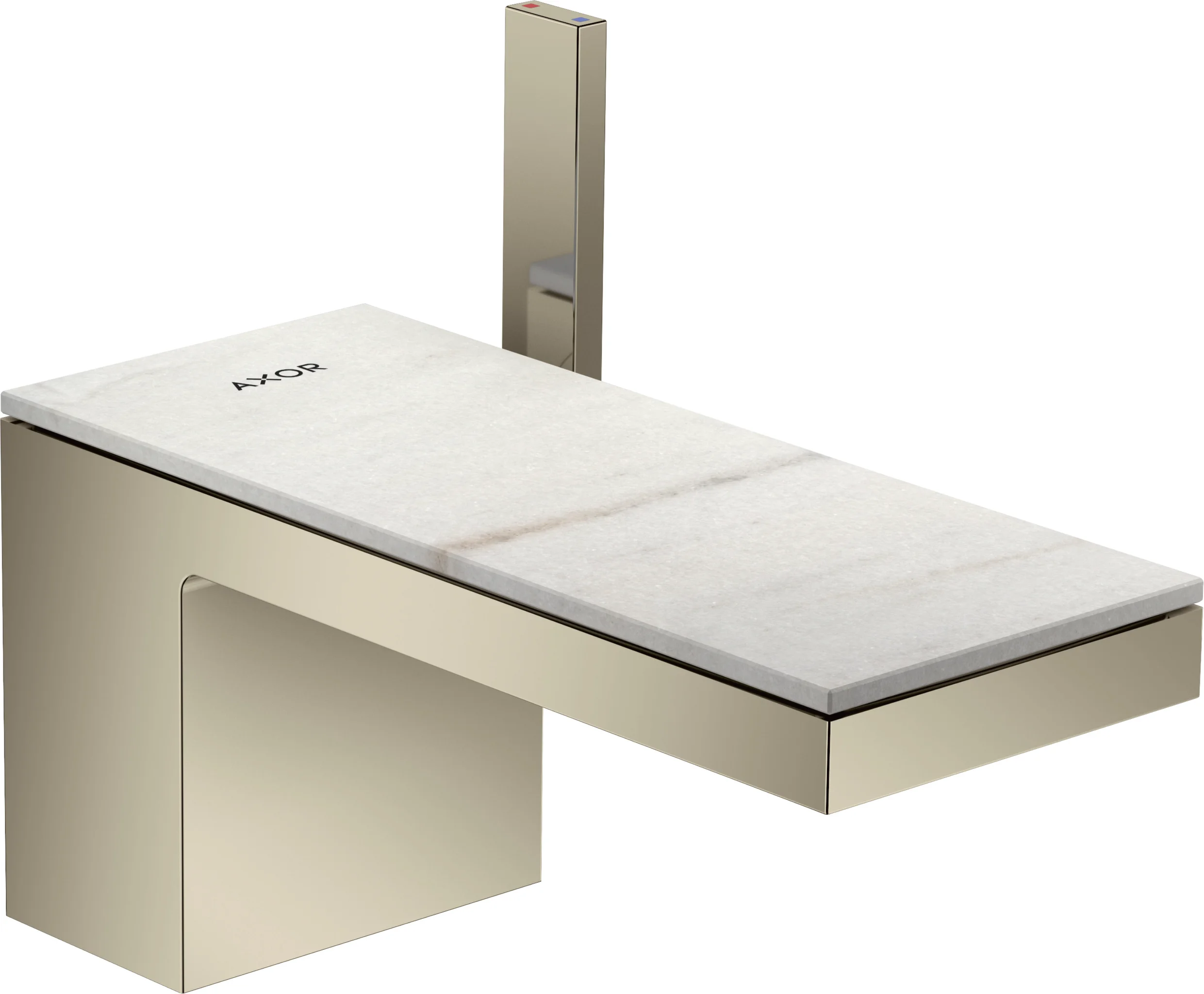 Hansgrohe AXOR MyEdition Platte 200 mm Marmor Lasa Covelano Vena Oro abnehmbar