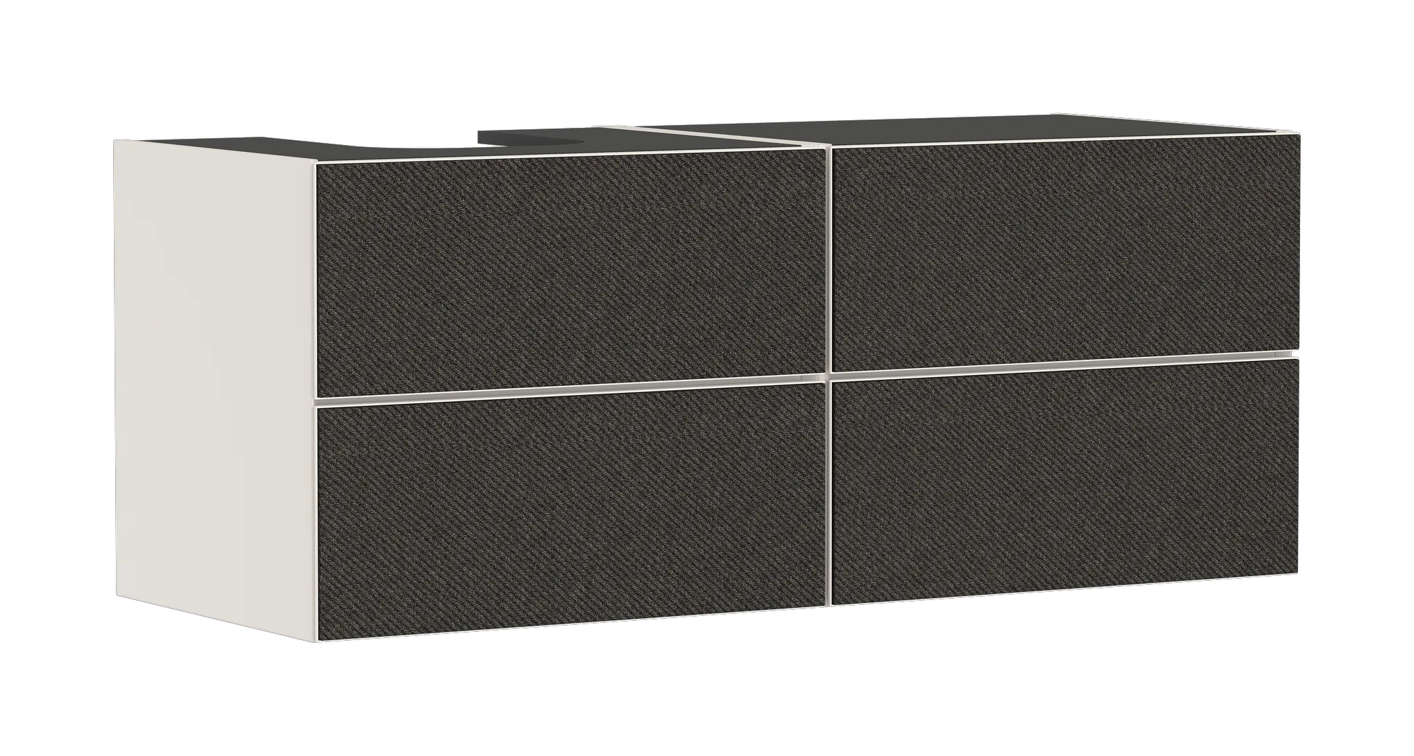 Xevolos E Waschtischunterschrank Sandbeige Matt 1370/550 mit 4 Schubkästen für Konsolen mit Aufsatzwaschtisch geschliffen links Bronze Struktur Xevolos E Waschtischunterschrank Sandbeige Matt 1370/550 mit 4 Schubkästen für Konsolen mit Aufsatzwaschtisch geschliffen links Bronze Struktur