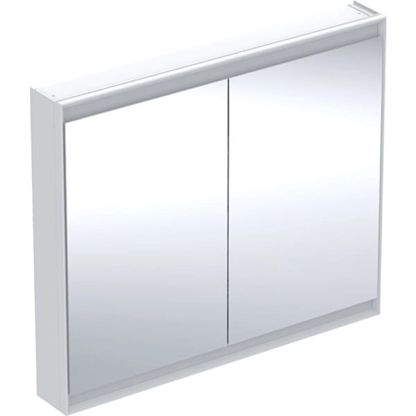 Geberit Spiegelschrank „ONE“ in weiß / Aluminium pulverbeschichtet, Geberit Spiegelschrank „ONE“ in weiß / Aluminium pulverbeschichtet,