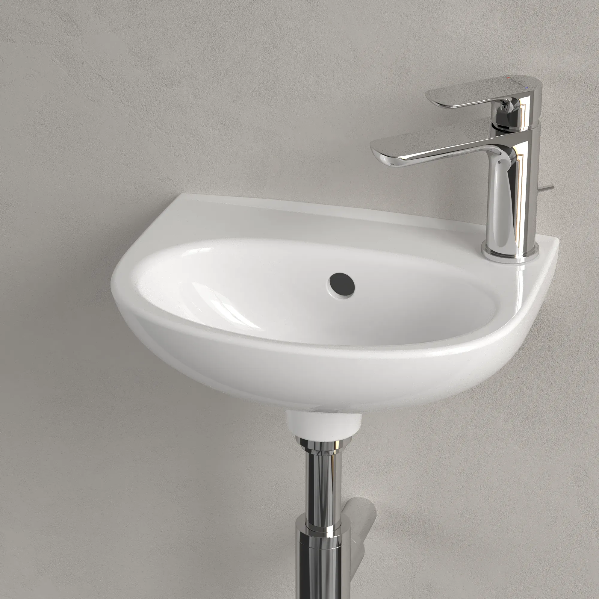 Villeroy & Boch Handwaschbecken „O.novo“ 275 × 360 × 145 mm, vorgestochene Hahnlochbohrung, für Becken mittig, Hahnlochposition seitlich in Weiß Alpin Villeroy & Boch Handwaschbecken „O.novo“ 275 × 360 × 145 mm, vorgestochene Hahnlochbohrung, für Becken mittig, Hahnlochposition seitlich in Weiß Alpin