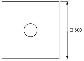 TECEdrainpoint S Dichtfolienzuschnitt EPDM für Klemmflanschverb. 500 × 500