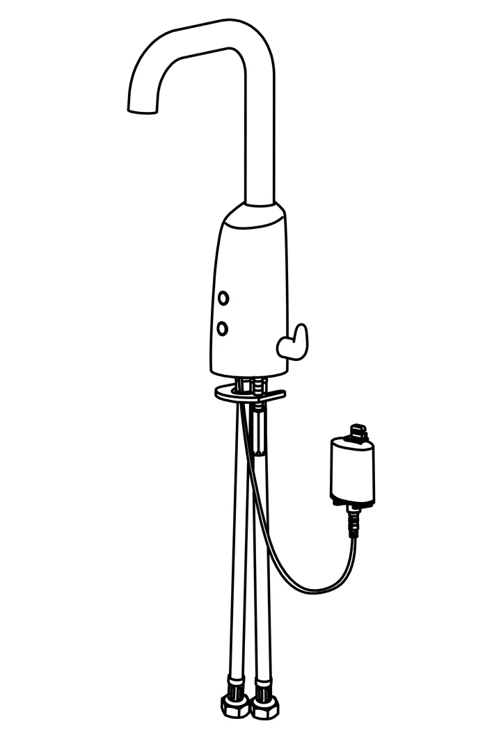HansaELECTRA Waschtischbatterie HansaELECTRA 6444 6 V Bluetooth Ausladung 120 mm DN15 Chrom