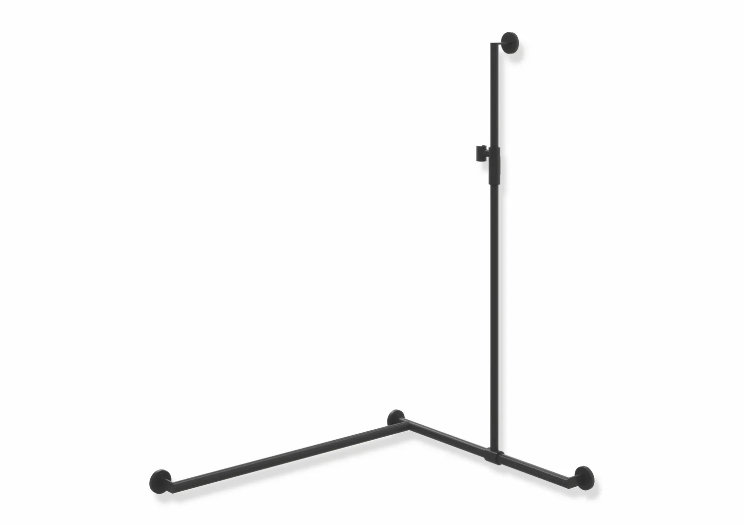 HEWI Haltegriff Ausführung links „System 900“ in Schwarz tiefmatt / Schwarz matt, Befestigung verdeckt HEWI Haltegriff Ausführung links „System 900“ in Schwarz tiefmatt / Schwarz matt, Befestigung verdeckt