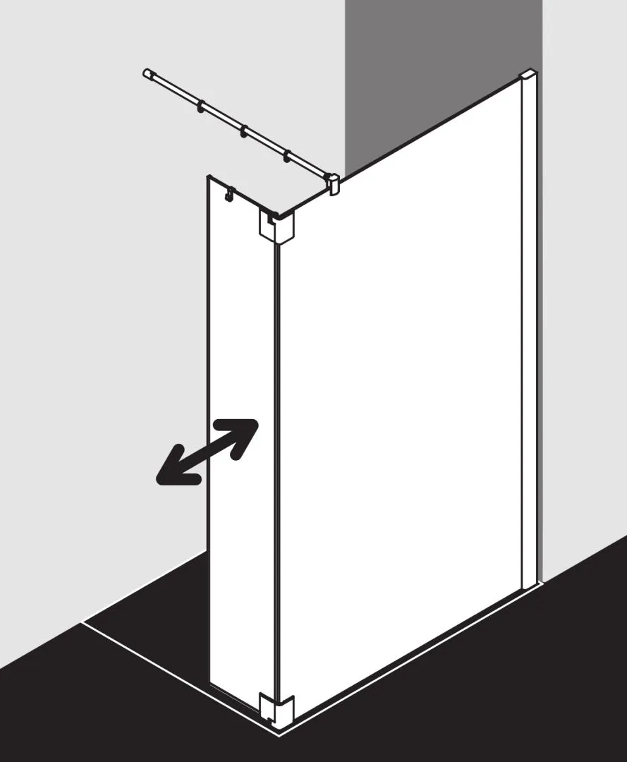 Kermi Duschdesign Walk-In-Duschkabine WALK-IN Wall mit beweglichem Flügel rechts „PASA XP“ Glas SR Opaco, Profile Silber Hochglanz, BV: 994 - 1024 mm GAK: 985 - 1015 mm WE: 1010 - 1040 mm H: 2000 mm Kermi Duschdesign Walk-In-Duschkabine WALK-IN Wall mit beweglichem Flügel rechts „PASA XP“ Glas SR Opaco, Profile Silber Hochglanz, BV: 994 - 1024 mm GAK: 985 - 1015 mm WE: 1010 - 1040 mm H: 2000 mm