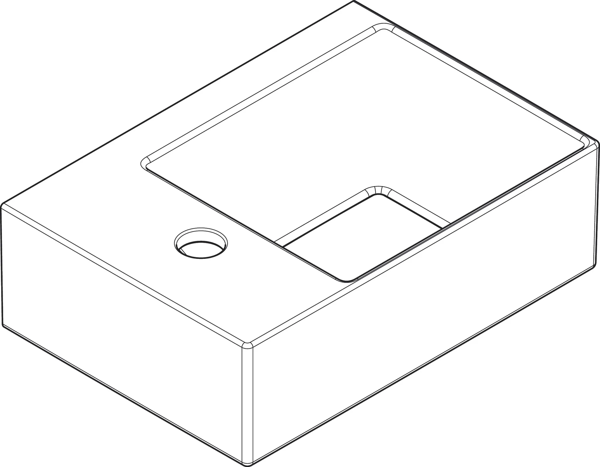 Xevolos E Handwaschbecken 360/250 mit Hahnloch links ohne Überlauf, SmartClean Weiß Xevolos E Handwaschbecken 360/250 mit Hahnloch links ohne Überlauf, SmartClean Weiß