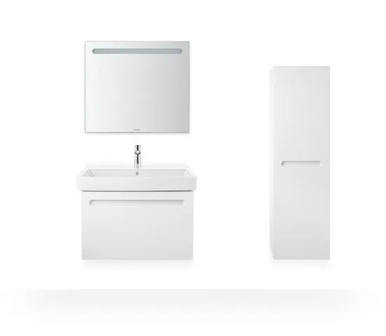 Duravit Waschtischunterschrank wandhängend „No.1“ 74 × 47,8 × 42,6 cm in Beton Matt