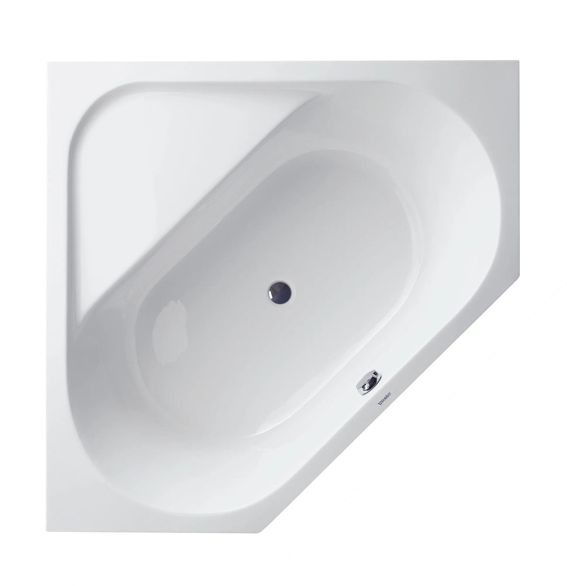 Duravit Badewanne „D-Code“ eck 1400 × 1400 mm, Mittelablauf in Weiß Duravit Badewanne „D-Code“ eck 1400 × 1400 mm, Mittelablauf in Weiß